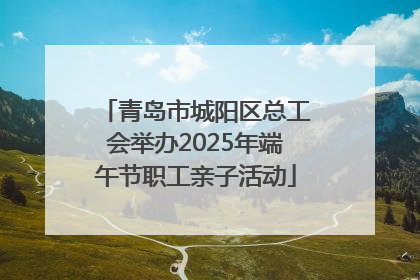 青岛市城阳区总工会举办2025年端午节职工亲子活动